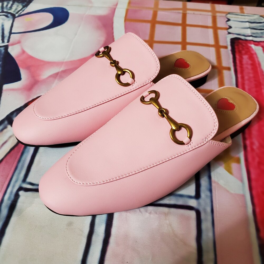 Vertundy Women's Mules Low Heel Flats Leather Slip On Backless Sandals women 10 - Picture 4 of 11